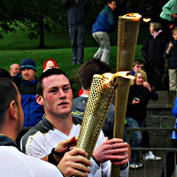 lympic Torch changover at Bangor